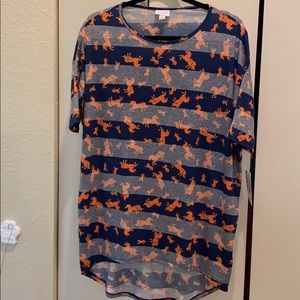 LuLaRoe Irma Unicorn Print tunic top.  Sz XS. NWT